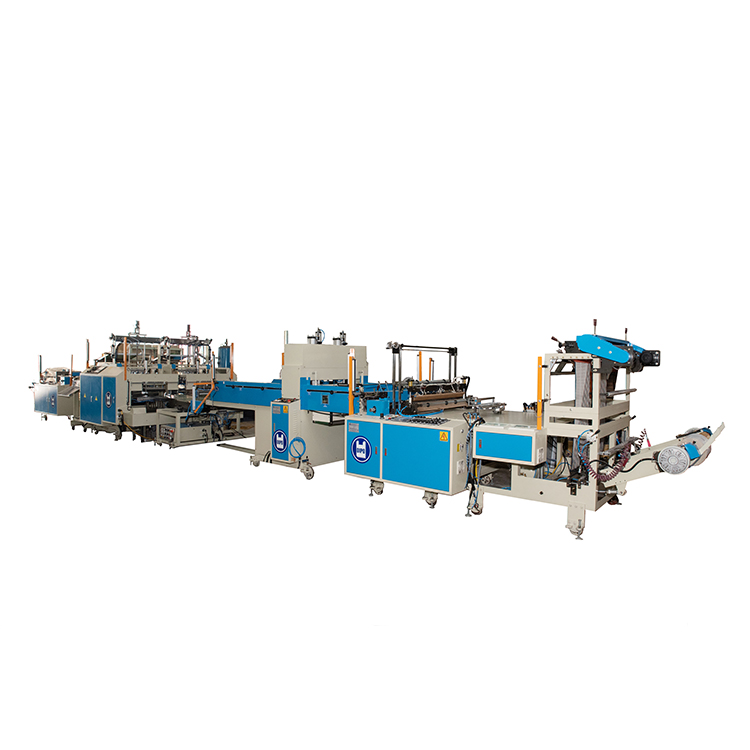 AUTOMATIC SERVO 2-LINE T-SHIRT BAG MAKING MACHINE+AUTOMATIC PACKING MACHINE 02