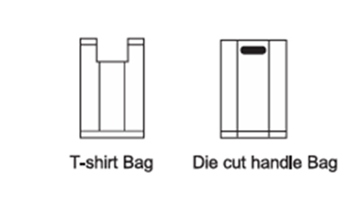 T-shirt Bag, Die Cut Handle Bag.