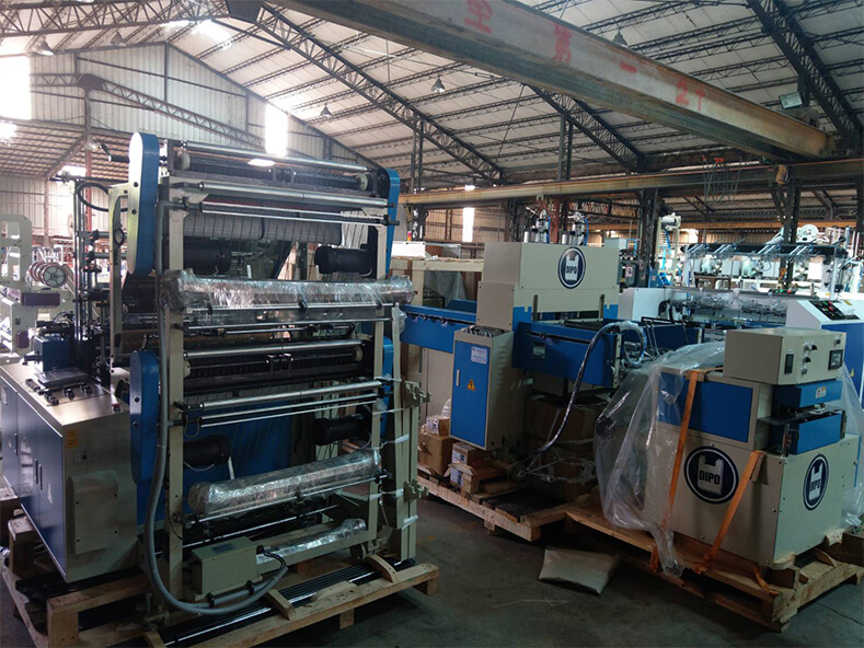 Professional production factory of plastic shopping bag purchase DIPO plastic machinery due to the order of plastic shopping bags increases.